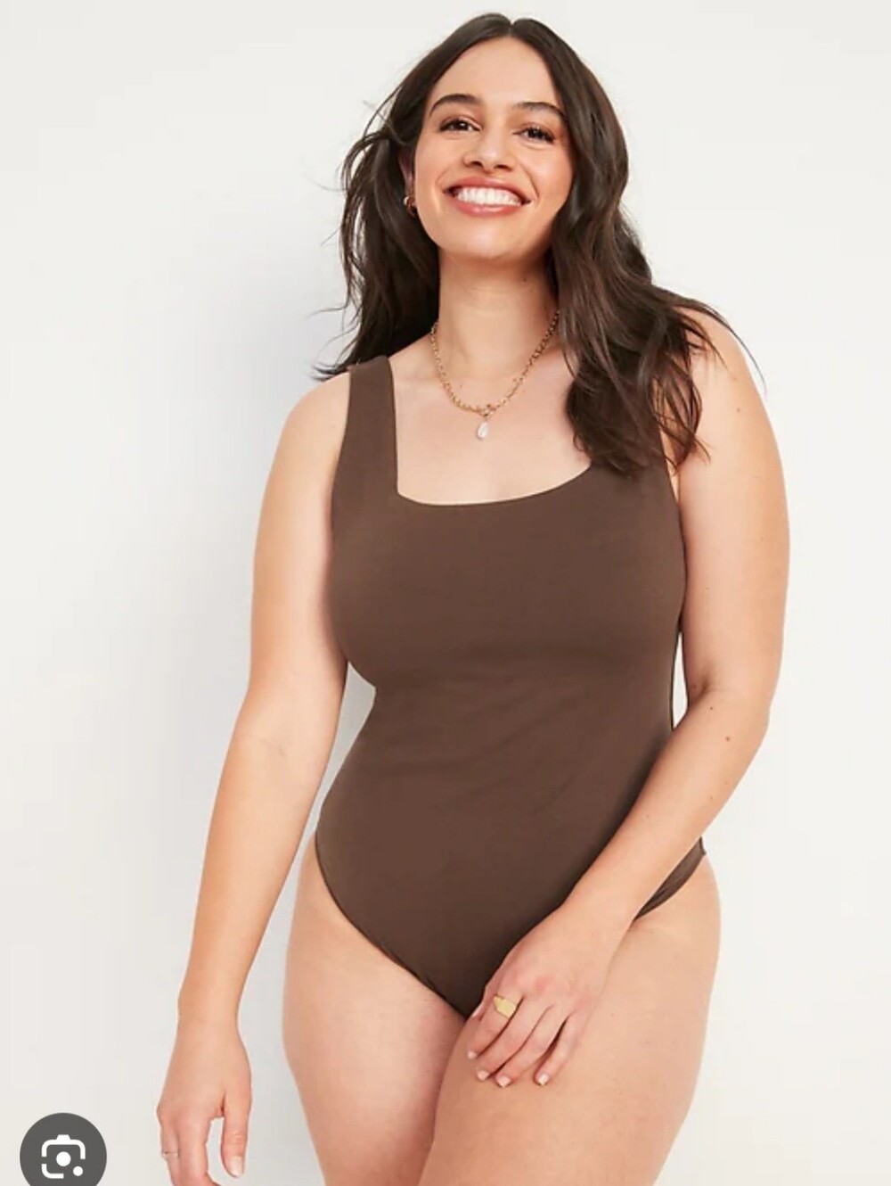XL Nwot Old Navy Square Neck Bodysuit in Taupe